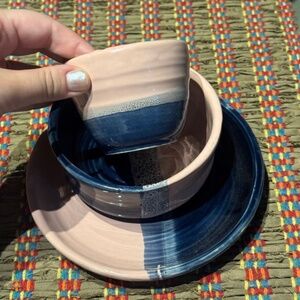 Handmade Ceramic Bowl Set NWT